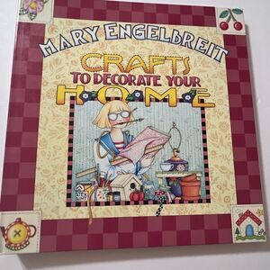 Vtg 1999 MARY ENGELBREIT Crafts To Decorate Your Home Book 1st Ed 90s Cottage‎